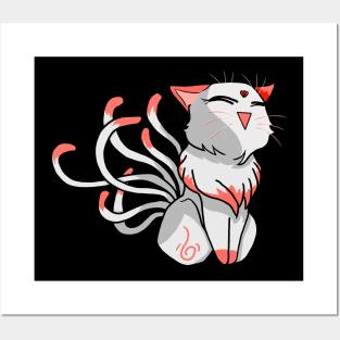 Nine Tail Cat (Red) Posters and Art